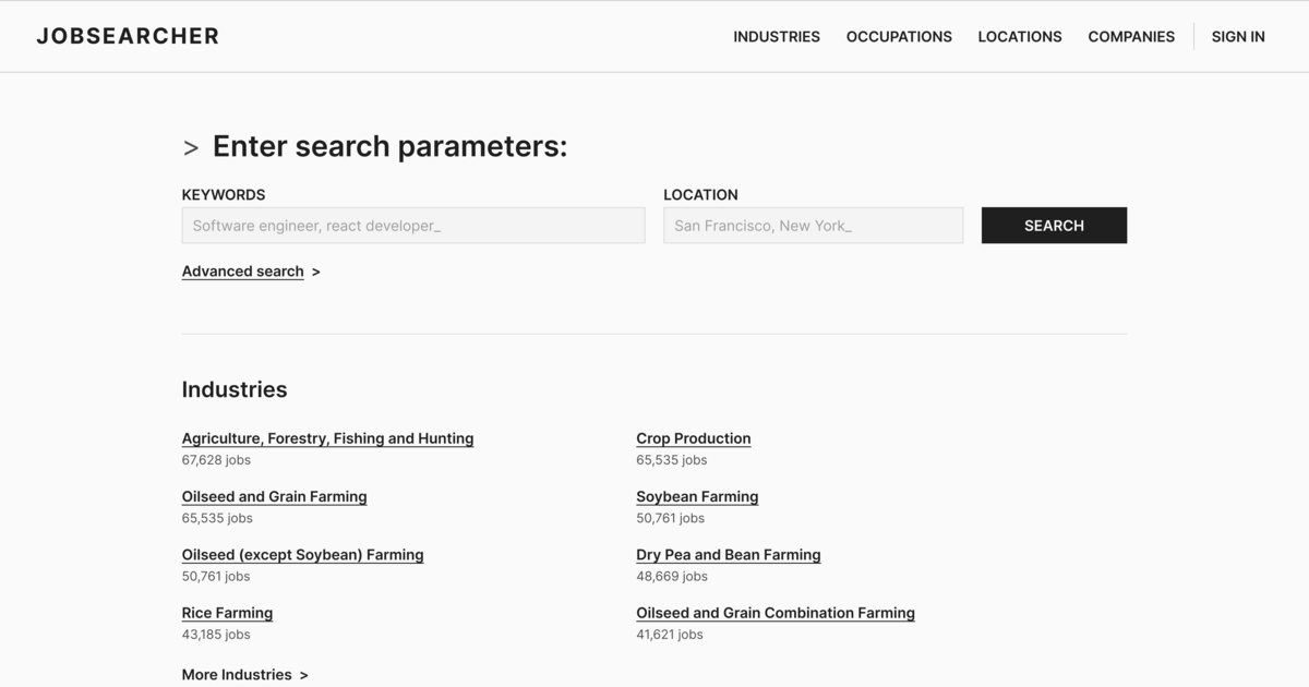 JobSearcher | Find Jobs, Track Listings & Discover Hiring Trends