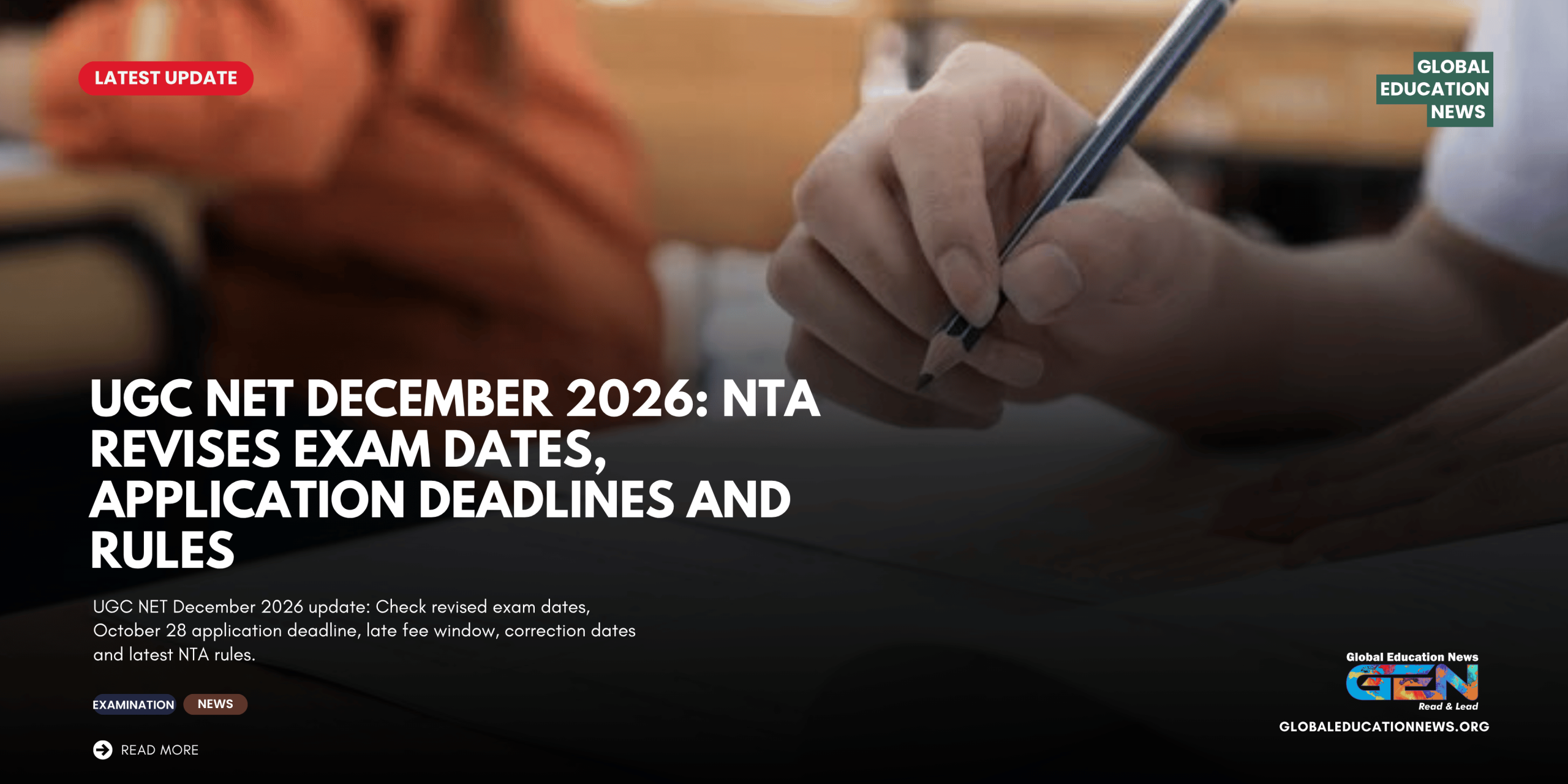 UGC NET December 2026: NTA Revises Exam Dates, Application Deadlines ...