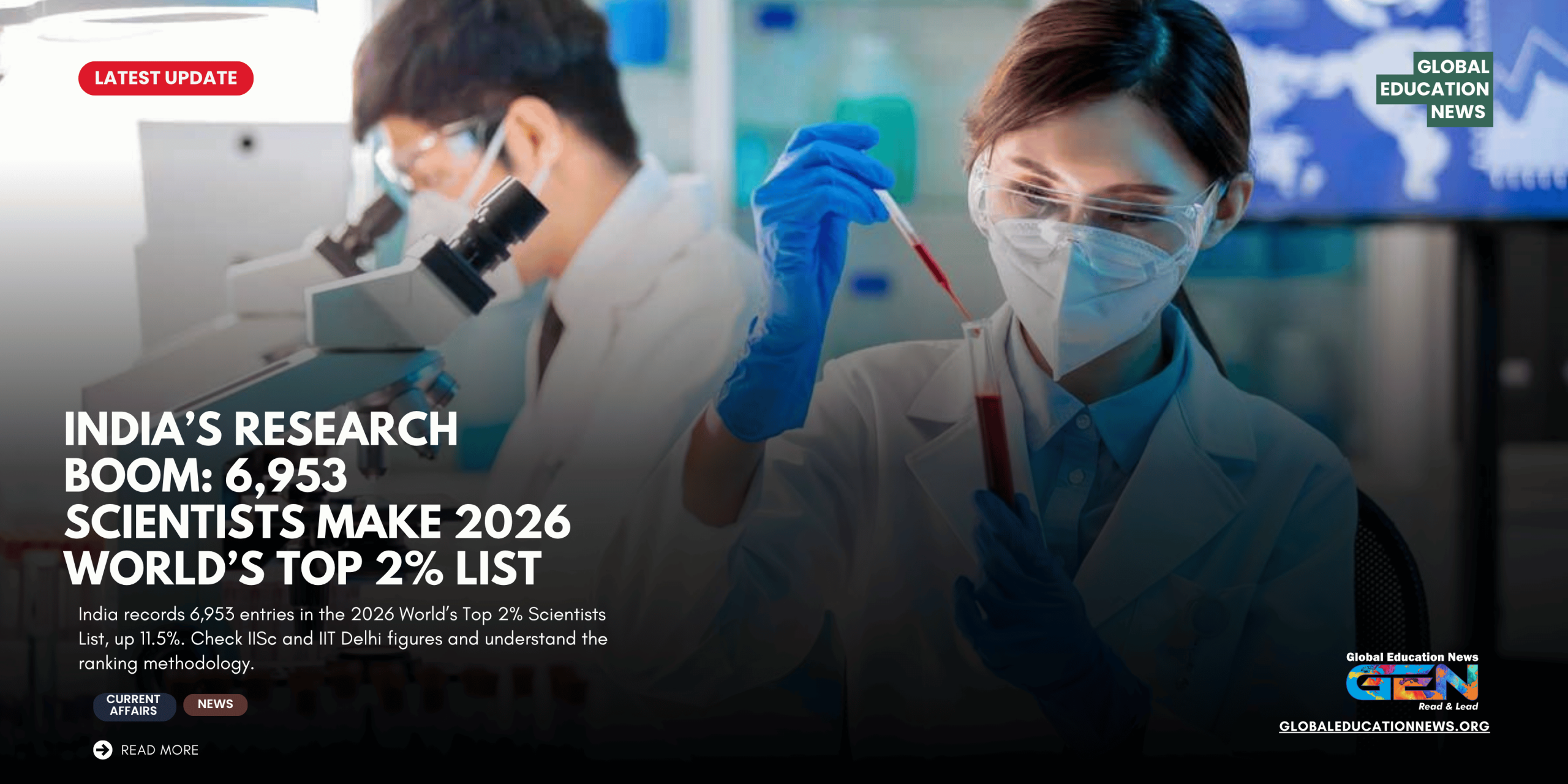 India Records 6,953 Researchers in 2026 World’s Top 2% Scientists ...